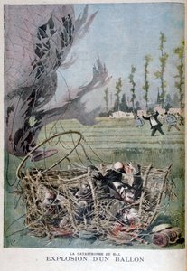 Explosão de balão em Hal, Bélgica, 1895. de Henri Meyer