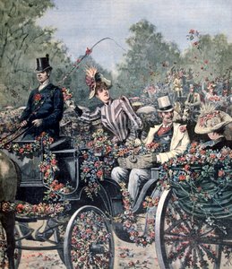 Desfile da Batalha das Flores, 1891 de Henri Meyer
