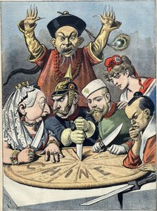 China - o bolo dos reis e ... dos imperadores Caricatura, 1898