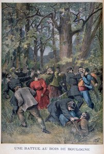 Luta entre gendarmes e civis no Bois de Boulogne, Paris, 1895 de Henri Meyer