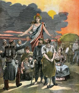 Gravura alegórica da República Francesa de Henri Meyer