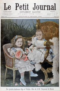 Grã-duquesa Olga e Tatiana da Rússia, 1899 de Henri Meyer