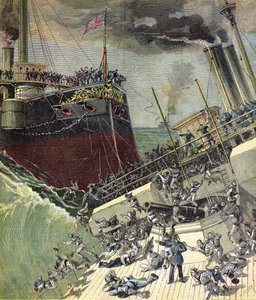 O navio inglês HMS Camperdown de Henri Meyer