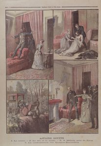 O mistério de Gouffe, ilustrações de &39;Le Petit Journal&39;, 20 de dezembro de 1890 de Henri Meyer