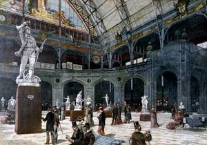 O novo pavilhão de esculturas no Palais de lindustrie, 1892 de Henri Meyer