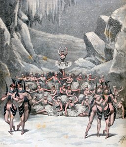 O Balé de Neve, de Viagem à Lua por Jacques Offenbach, 1892 de Henri Meyer