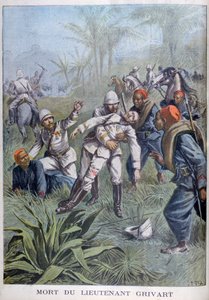 A morte do tenente Grivart, Níger, 1899 de Henri Meyer