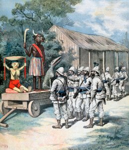 O ídolo da guerra, Kana, Daomé, África, 1892 de Henri Meyer