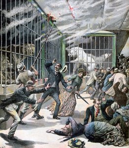 O incidente na coleção variada, Montceau-les-Mines, França, 1891 de Henri Meyer
