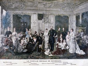 A família real da Dinamarca, 1891 de Henri Meyer