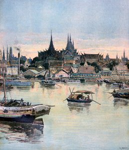 Vista de Bangkok, 1893 de Henri Meyer