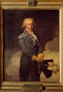 Retrato de Louis Henri Joseph de Bourbon (1756 - 1830) nono e último príncipe de Conde. Pintura de Henri Pierre Danloux (1753 - 1809)