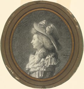 Mulher de perfil, virada para a esquerda, 1784.