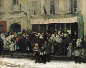 Uma Sopa Cozinha durante o Cerco de Paris, depois de 1870 (óleo sobre tela)