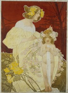 Palácio da mulher. Exposição de 1900 de Henri Henri Antoine Théodore Livemont