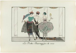 Les Belles Sauvagesses de 1920 (título sobre o objecto)
Le Bonheur du Jour ou Les Graces à la Mode (título da série)