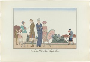 Os Aliados em Versalhes. (título sobre o objecto)
Le Bonheur du Jour ou Les Graces à la Mode (título da série)