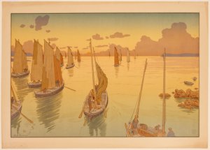 Aspectos da natureza, n.º 11: Pôr do sol de Henri Rivière