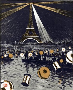 Festas no Sena, 14 de Julho (Das Trinta e Seis Vistas da Torre Eiffel) de Henri Rivière