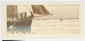 A calmaria (Folha 11 de: O encantamento das horas) de Henri Rivière