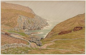 Pequena enseada perto da Pointe du Raz de Henri Rivière