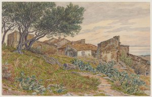 Casas antigas em Bormes de Henri Rivière