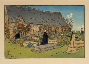 Cemitério e igreja de Perros-Guirec de Henri Rivière