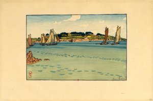 Henri Rivière, Gabares na frente….. de Henri Rivière