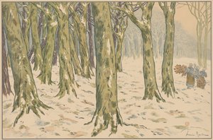 A floresta, inverno de Henri Rivière