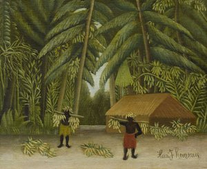 Colheita de Banana, 1907-10 de Henri Rousseau