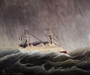 Barco na tempestade. Artista: HENRI ROUSSEAU. Museu: MUSEES NATIONAUX PARIS FRANCIA de Henri Rousseau