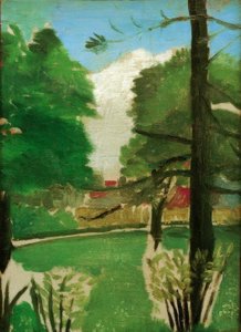 Esboço, vista do Parc Montsouris de Henri Rousseau