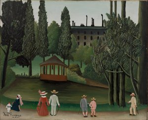 Vista do Parque Montsouris, o Quiosque de Henri Rousseau