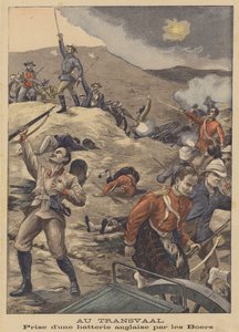 Captura de uma bateria de armas britânica pelos bôeres na África do Sul