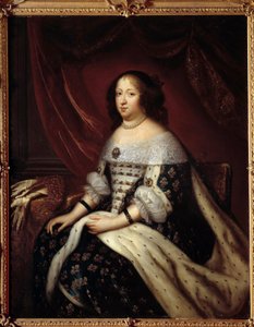 Retrato da Rainha de França Ana da Áustria (1601-1666) Pintura de Henri Testelin (1616-1695) Colecção privada do século XVII