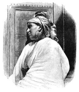 Uma mulher árabe de Tânger, Marrocos, 1895.