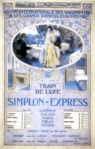 Comboio de luxo Simplon Express