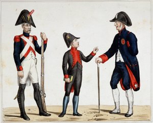 Um veterano das armees, um aluno do Lycee Napoleon e um inválido de guerra.