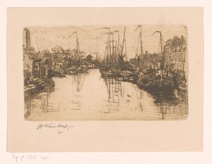 Canal da cidade de Henri Wouters (signed by artist)
