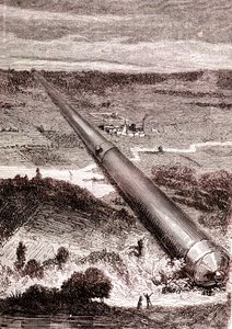A arma espacial gigante de J. T. Maston, "Da Terra à Lua" de Júlio Verne
