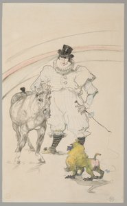 No Circo: Pónei e Babuíno Treinados de Henri de Toulouse-Lautrec
