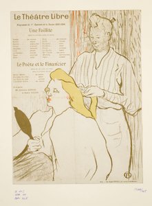 Friseur, Programm des Théâtre Libre von Henri de Toulouse-Lautrec