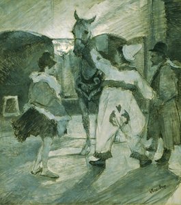 Nas asas no circo de Henri de Toulouse-Lautrec