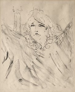 Retratos de Atores e Atrizes: Treze Litografias: Sarah Bernhardt de Henri de Toulouse-Lautrec