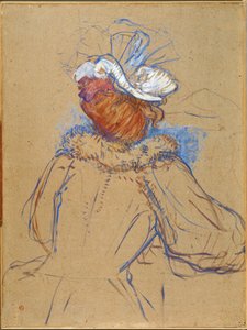 Mulher ruiva vista por trás de Henri de Toulouse-Lautrec