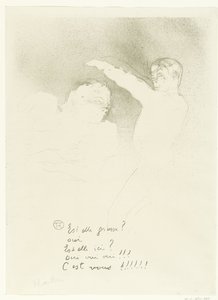 Retrato de Marcelle Lender e Albert Brasseur no variété
Aux Variété, Mademoiselle Lender et Brasseur de Henri de Toulouse Lautrec (signed by artist)