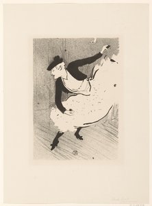 Portret van zangeres Edmee Lescot Edmee Lescot The Cafe Concert (título da série) de Henri de Toulouse Lautrec (signed by artist)