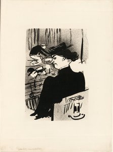 Um espetador, de Le Café-Concert de Henri de Toulouse Lautrec