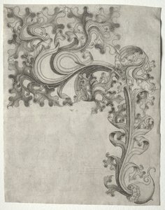 Um ornamento de folha de carvalho de Henri de Toulouse Lautrec