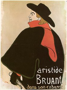 Aristide Bruant em seu cabaré, pôster, 1893.